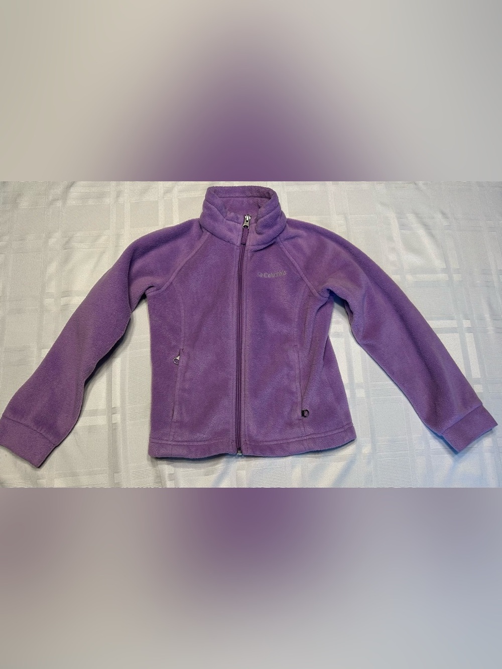 Columbia Girls Size XS Purple Fleece Jacket Full Zip